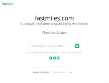 Tablet Screenshot of lastmiles.com